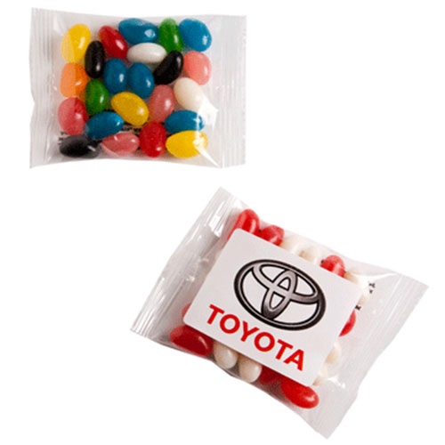 Promotional Jelly Beans in custom printed bags